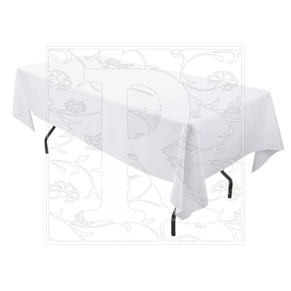 Polyester white tablecloth wedding lace round tablecloth nappe 1m80 table cloth 100 inch linen 3m round wedding table cover