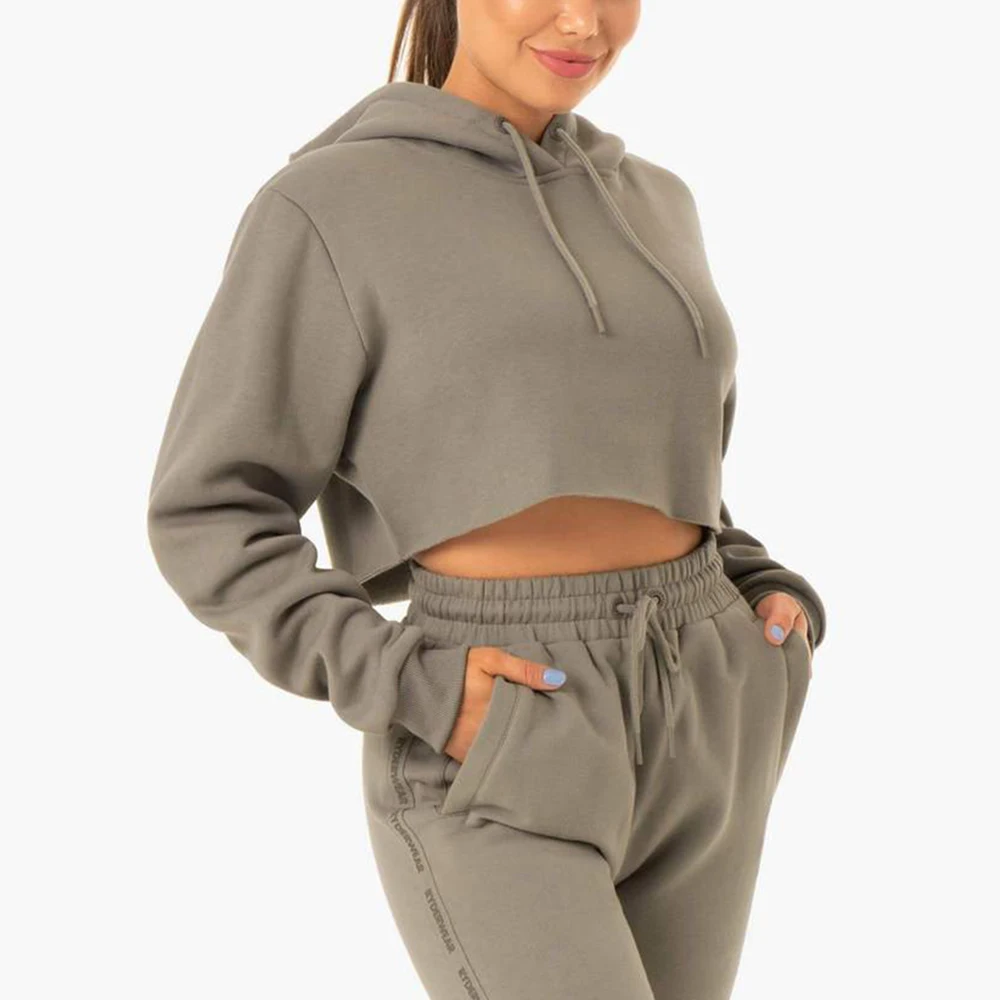 Apparel Design Services for Women Crop Top Hoodie