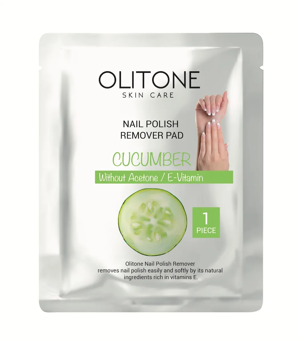 Салфетка для снятия лака для ногтей OLITONE, 10 салфеток без ацетона с витамином Е, Сделано в Турции