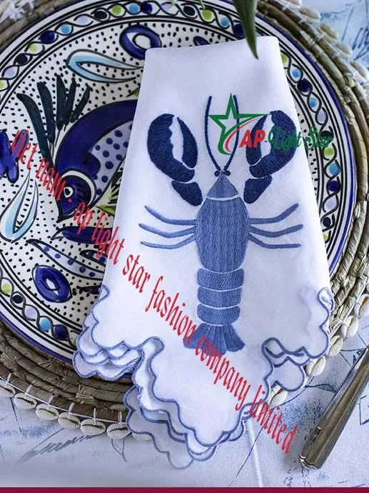 VIETNAM LUXURY NEW COLLECTION HAND-EMBROIDERED NAPKINS  FOR EVERYONE