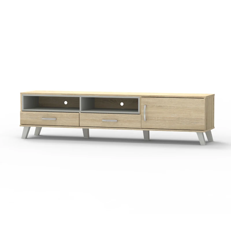 (2676-2678) High Quality Wooden Nordic Style Tv Cabinet With Holes Made for Cables TV Stand with Storage Space