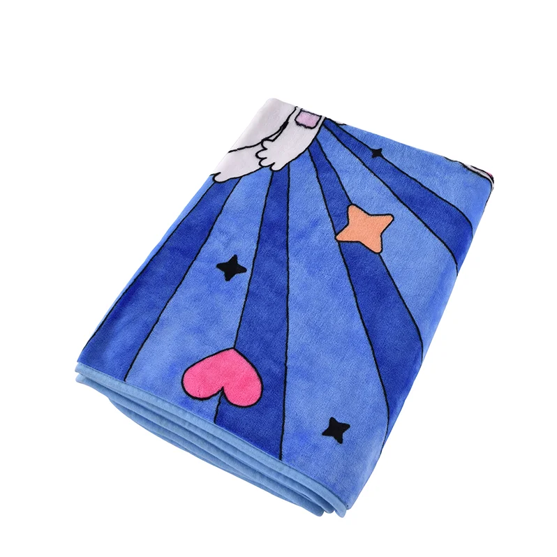 China Manufacturer Polyester Sublimation Soft Custom Printing Fleece Blanket Designed Coral Velvet Throw Blankets Brand Gift