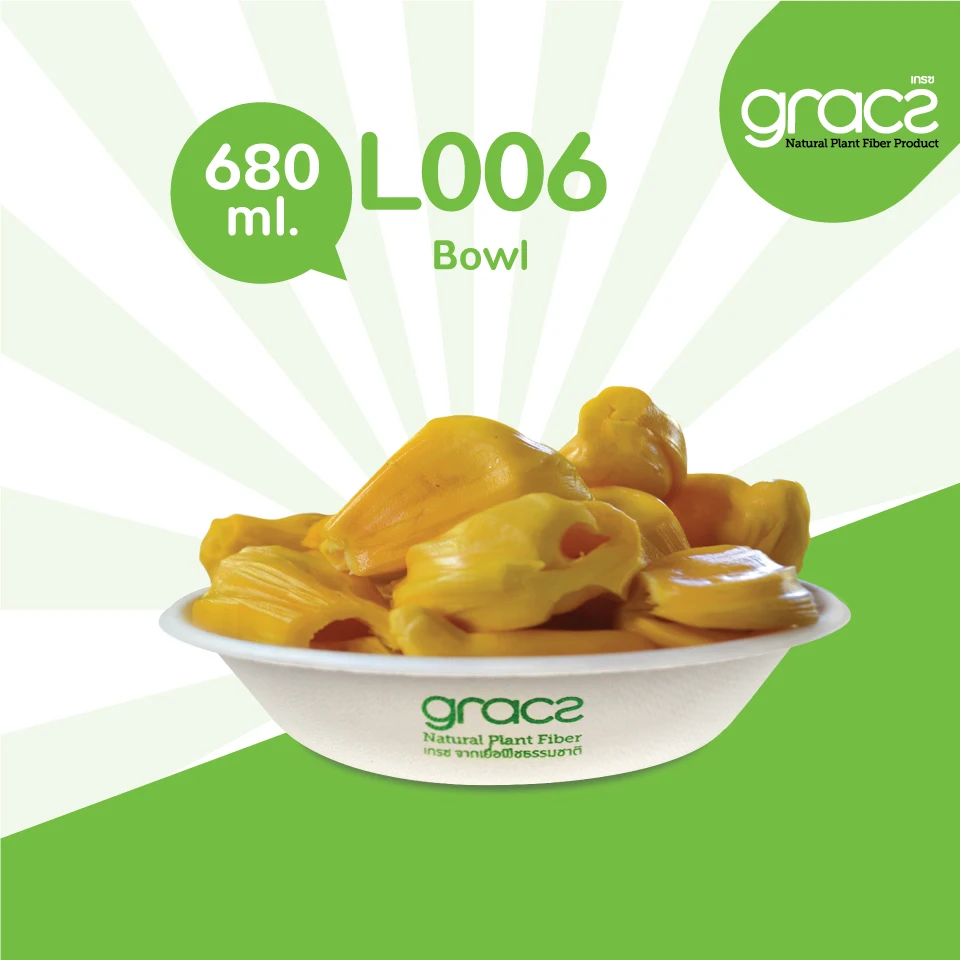 
Gracz L006 Bowl 680ml eco friendly packaging cup bowl food containers Thailand 