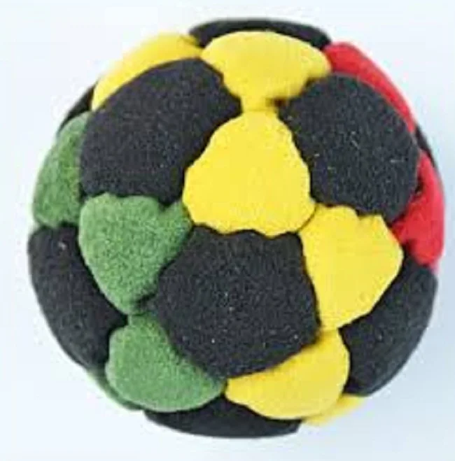 Footbags Hacky Sack Mini Ball made by synthetic suede filled with plastic pallets All Panels and Filling Custom Logo