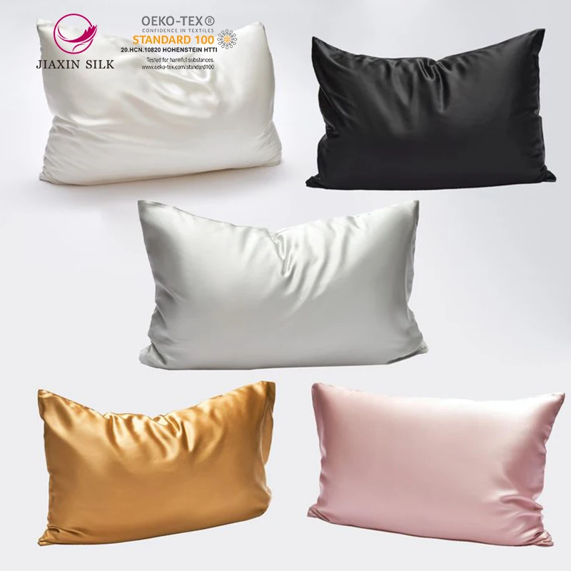 Silver ion infused 100% Natural Mulberry Silk Pillowcase for Hair and Skin Both Sides Grade 6A Silk pillow case