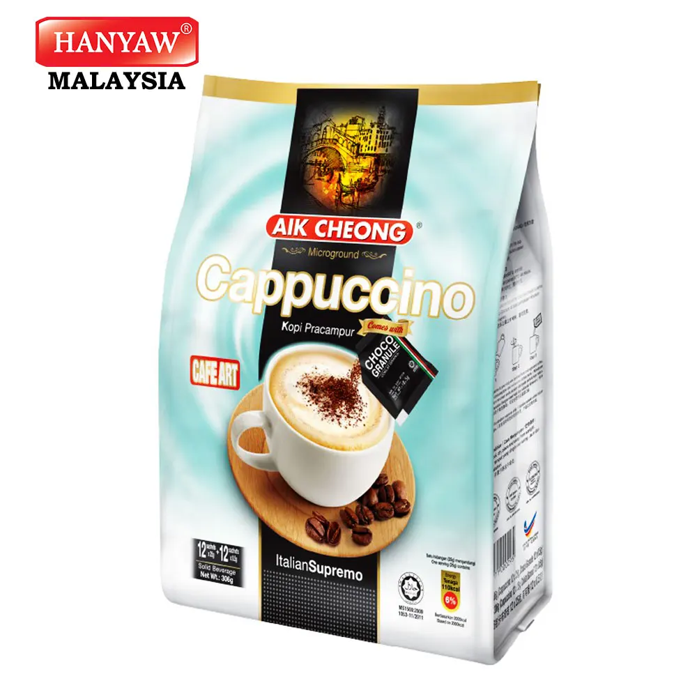 [Malaysia] Fast Shipping + Halal Certified Aik Cheong Cafe Art Capuccino 3 in 1 (20 Bags x 25g x 12 Sachets /Ctn)