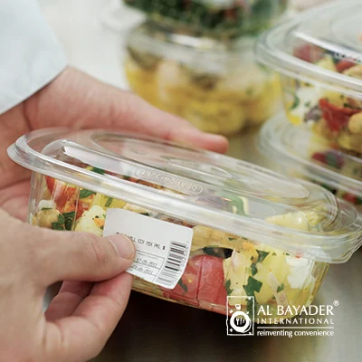 Al Bayader Lunch Food Container with Lids PET and PP Material for Food and Packaging Boxes