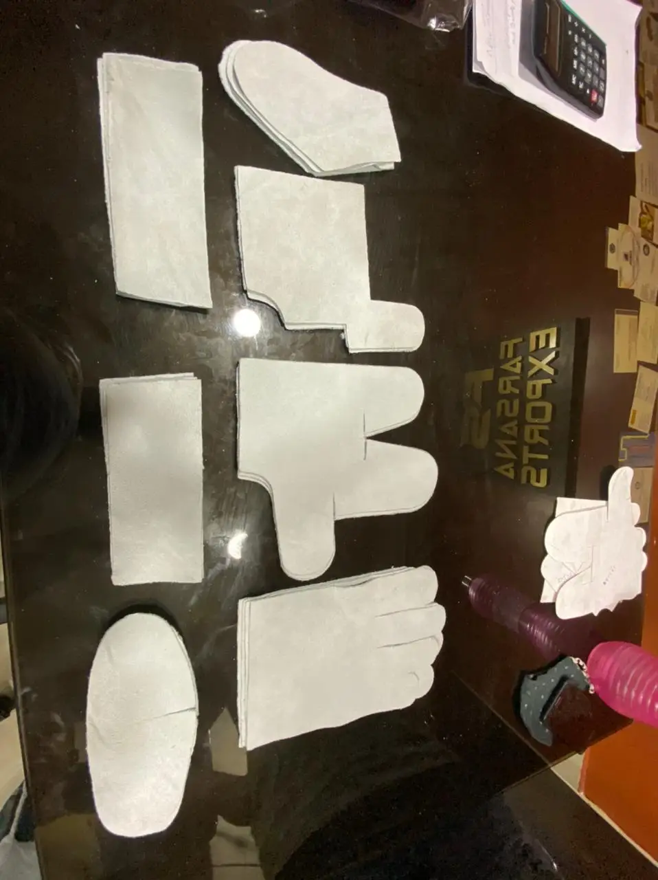 Перчатки рабочие из необработанной кожи, перчатки для сварки, перчатки для риггера, режущие детали, компоненты для резки