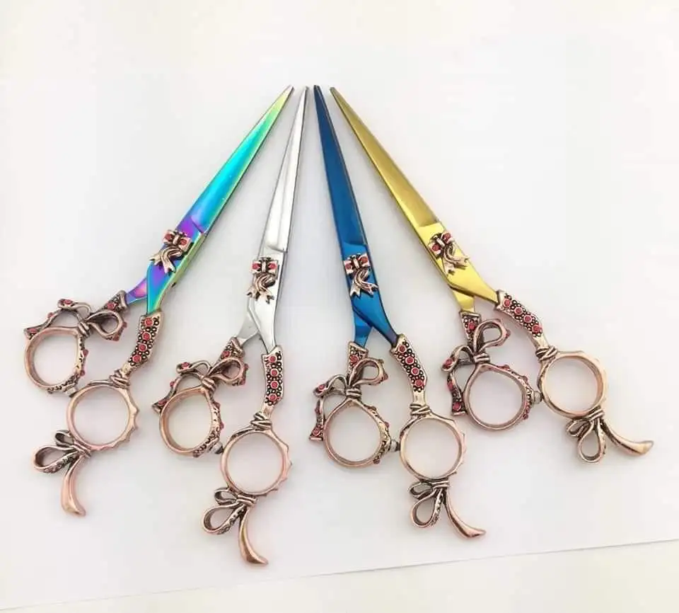 
F_G Proffesional Hairdressing Barber Salon Scissor Hair Cutting Barber Scissor Stainless Steel Multi Colors/J2 Steel 