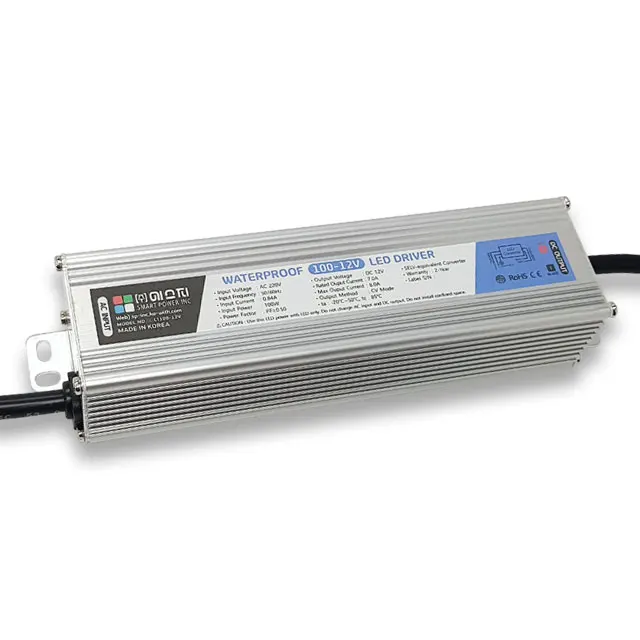 
 Светодиодный драйвер постоянного тока, постоянный и переменный ток, 12 В, 100 Вт, Водонепроницаемый Импульсный источник питания IP67 SMPS для светодиодных осветительных модулей, Сделано в Корее  