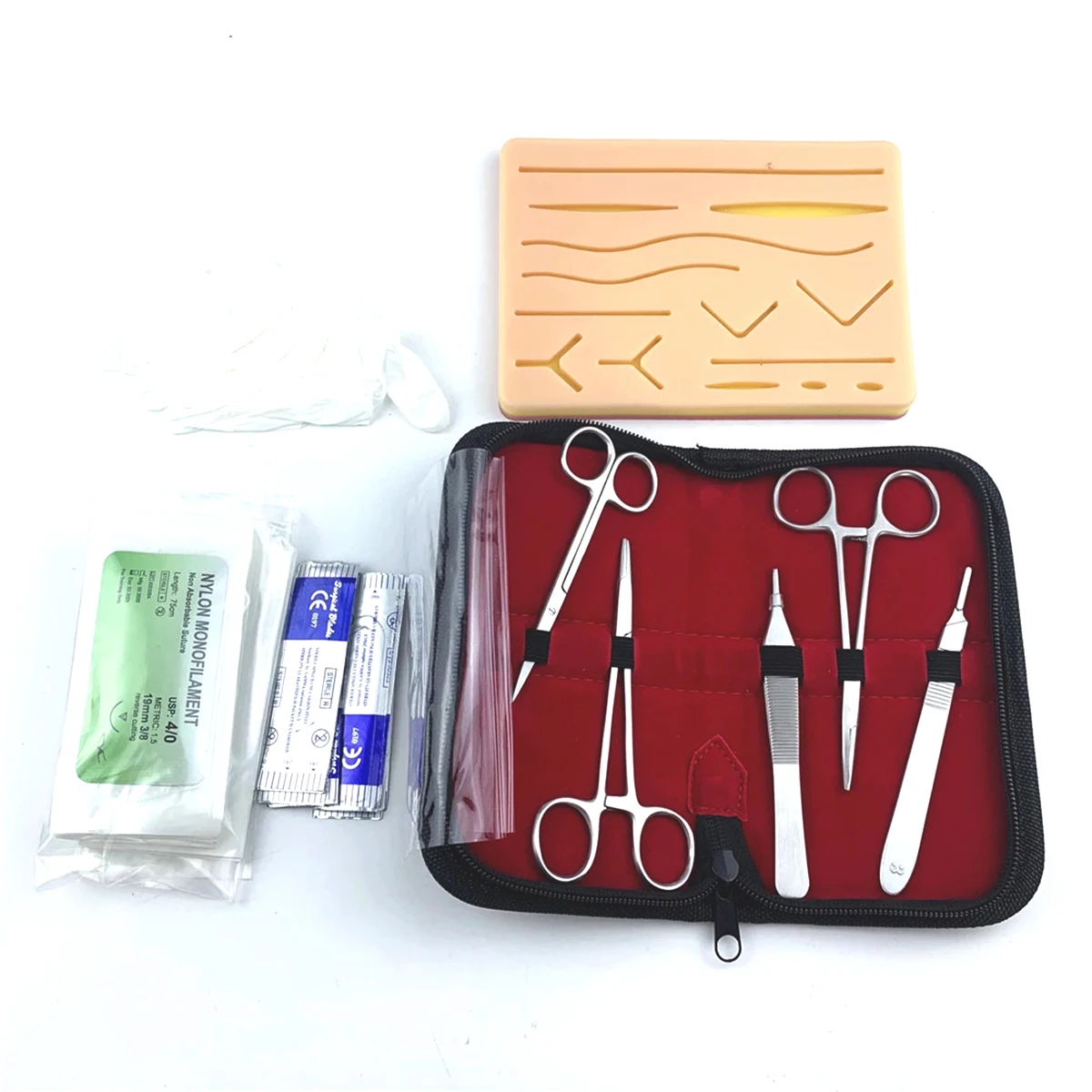 Surgical Suture Training Kit For Medical Students Suture Practice Pad-Needle Scissors Tool Kit Teaching equipment