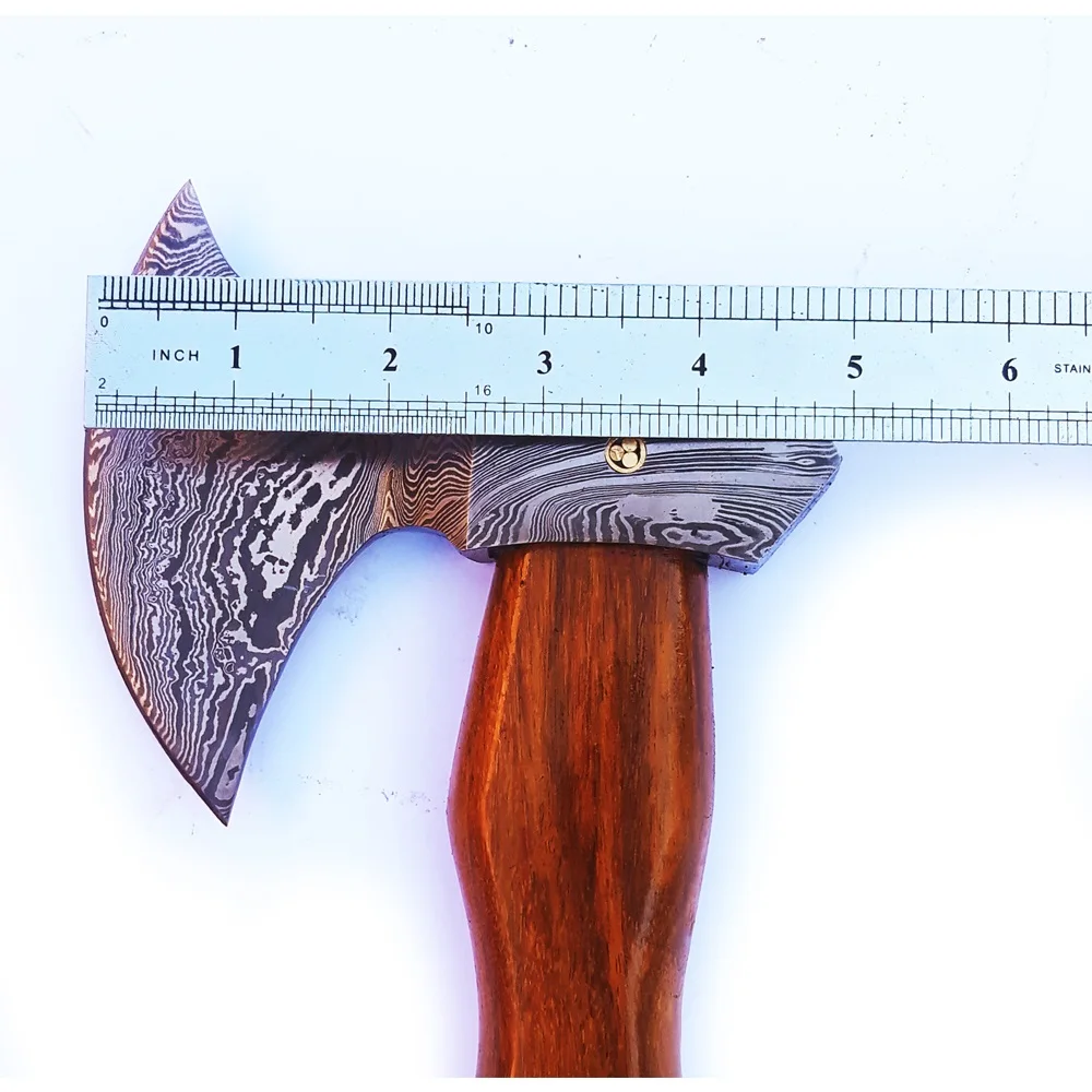 Топор Ручной работы из дамасской стали в стиле викингов, топор для кемпинга, высококачественный Тактический топор с кожаным чехлом AX-28