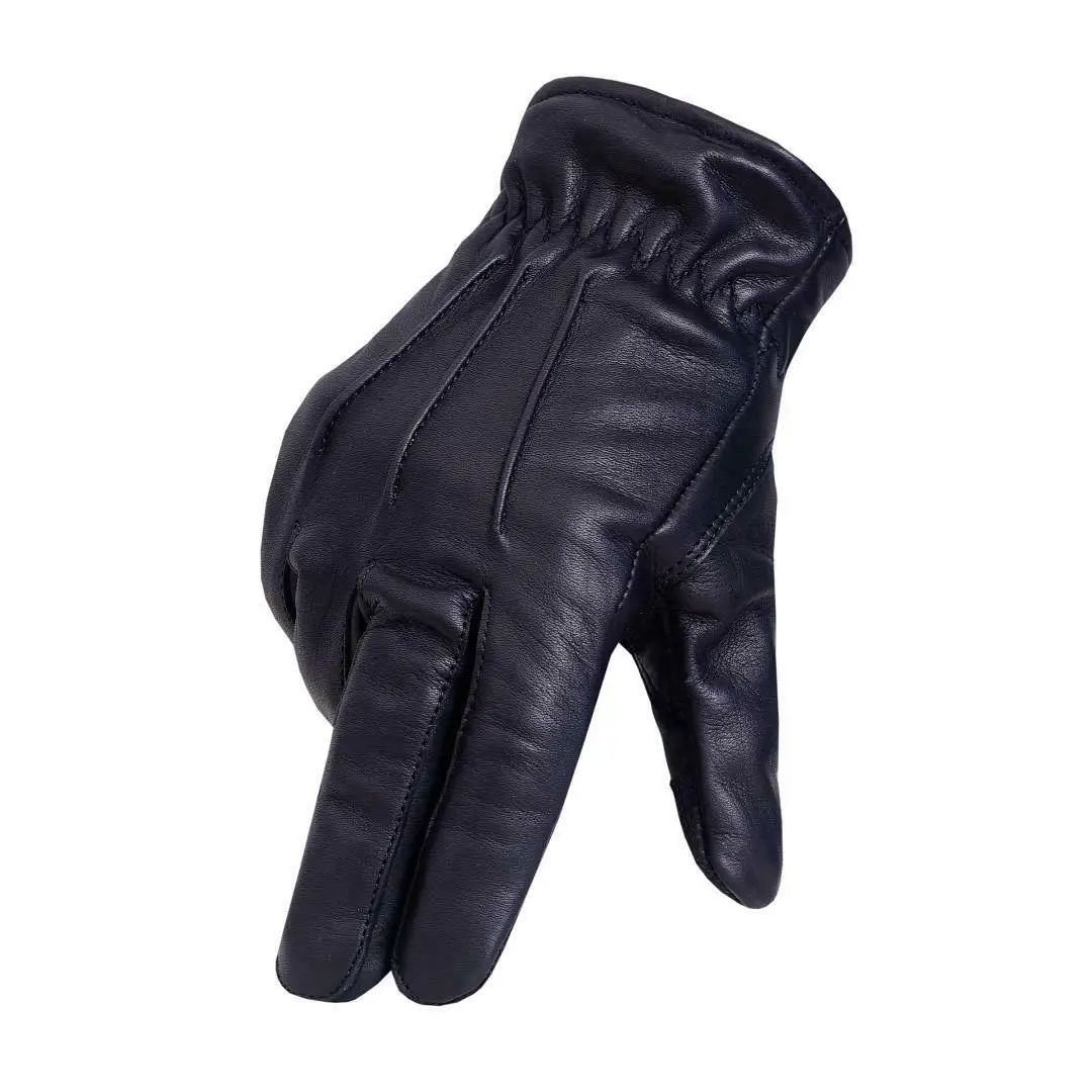 
Custom car driving mans black genuine leather glove 
