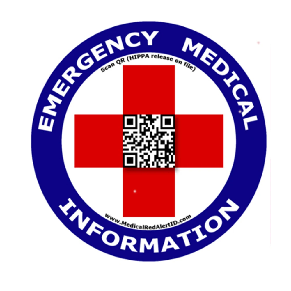 Высококачественная интегрированная система хранения и извлечения файлов MRAID водонепроницаемая наклейка с голограммой QR для медицинской чрезвычайной ситуации