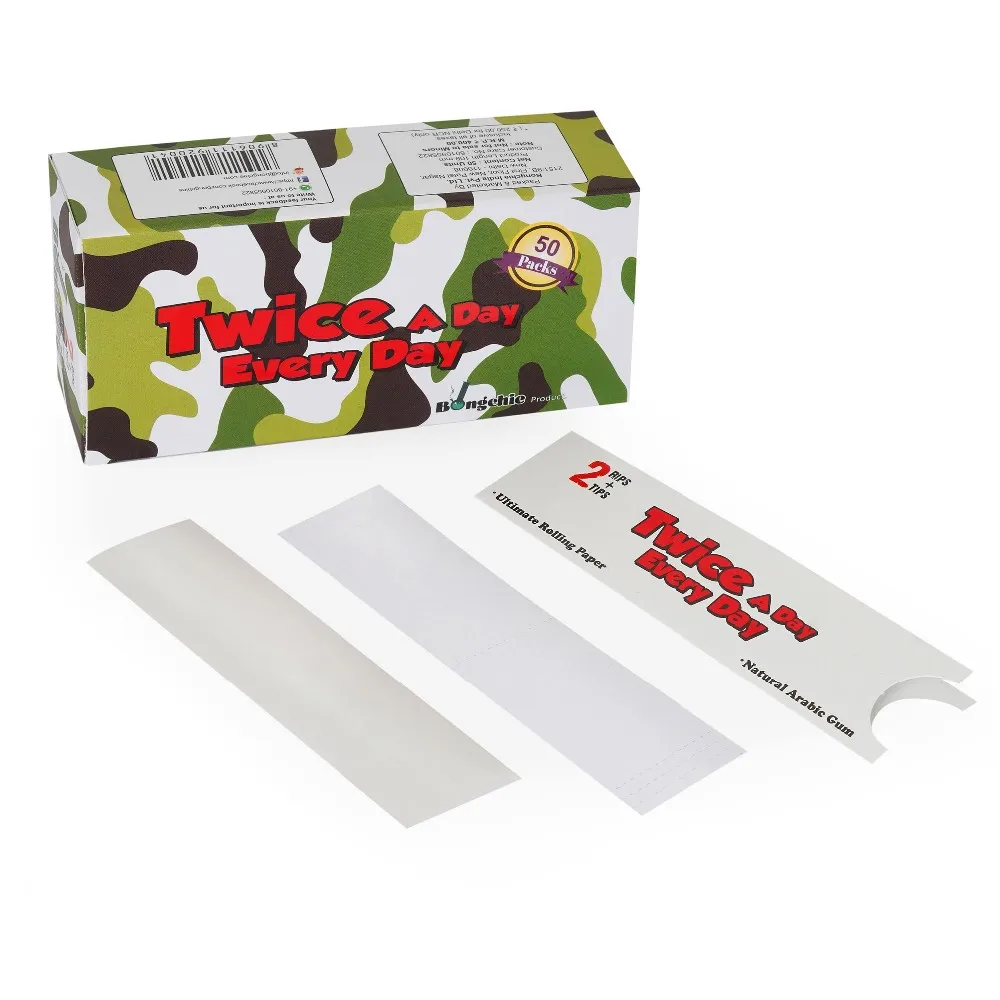 Twice a Day Everyday King size rolling smoking paper in best quality 100%  with best quantity with wood pulp paper
