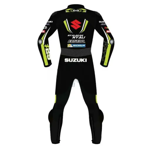 Custom made  leather motorcycle suit with Safety Pads on knees and Protection features (LS-20220)