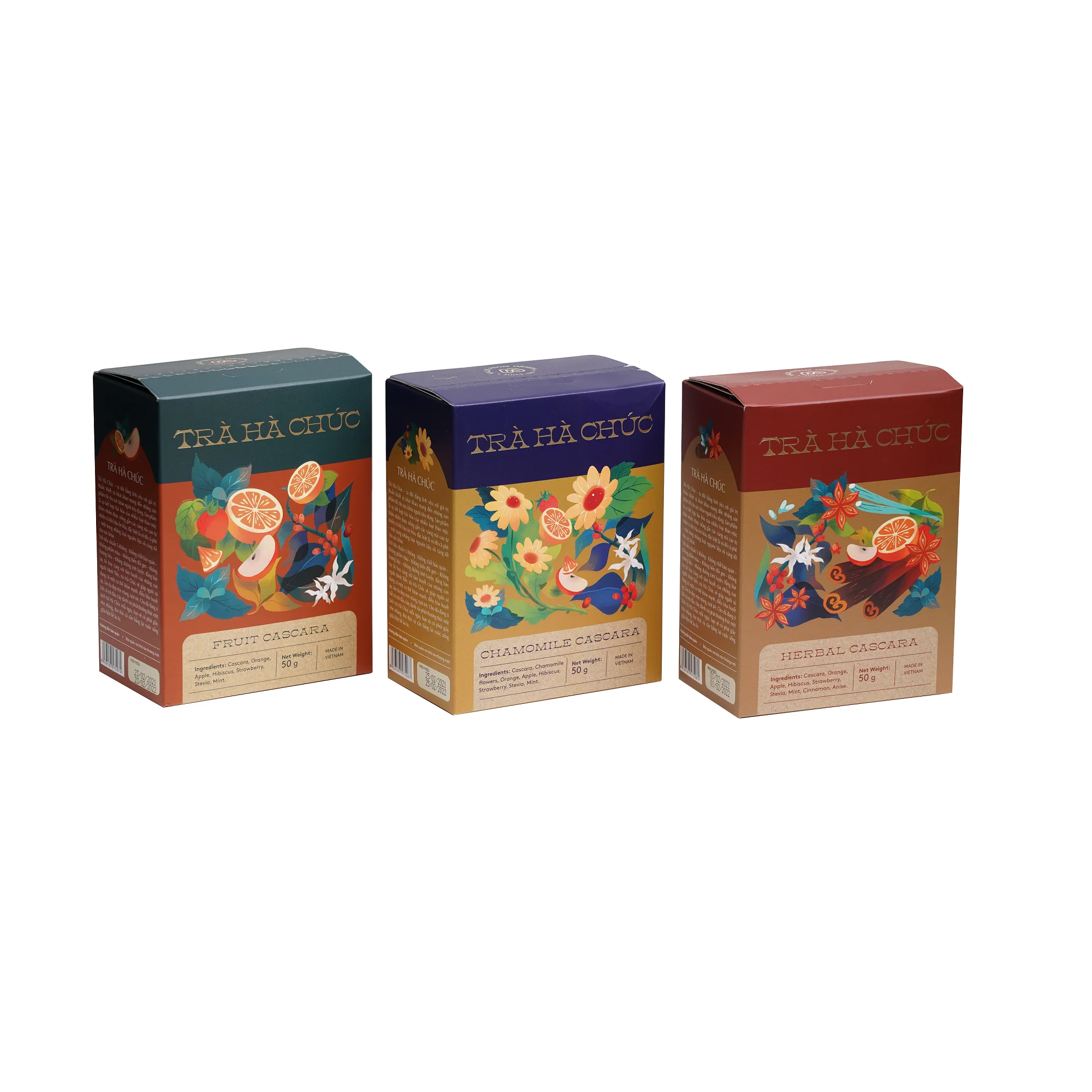 Freeze-Dried Fruit Tea Blended Healthy Tea Ha Chuc Cascara Tea - Chamomile Cascara Gift Packing From Vietnam