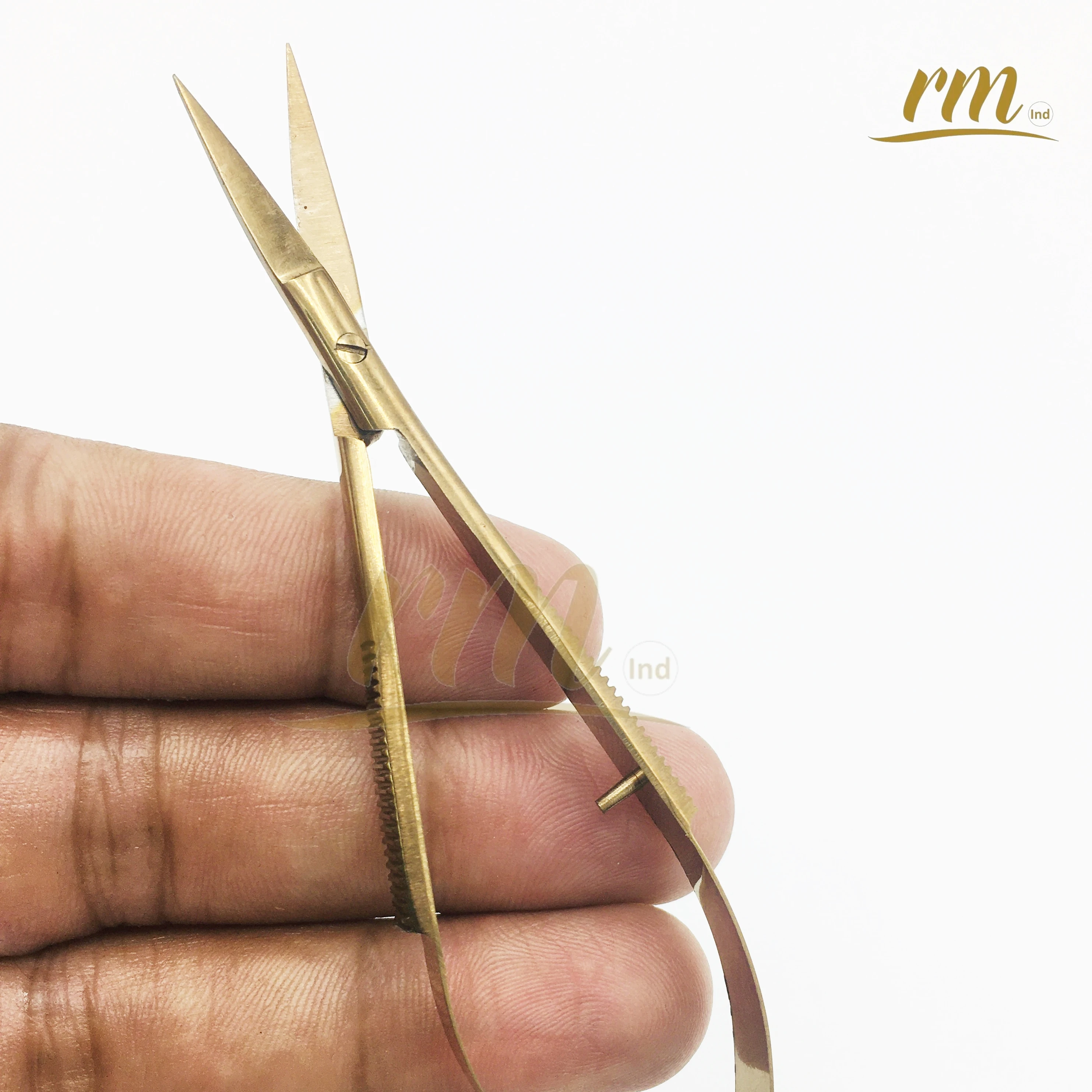 Профессиональные микро-ножницы для бровей глаз 4 5 дюйма прямые Castroviejo вышивка пружинное действие очень острый