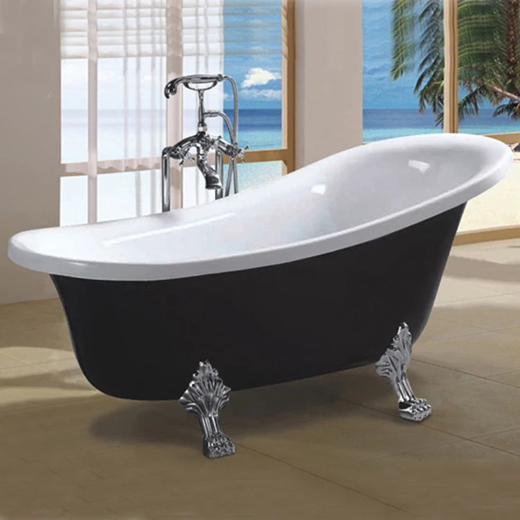 C6305 Classic Design Freestanding tiger Claw Foot Bath Tubs in Black