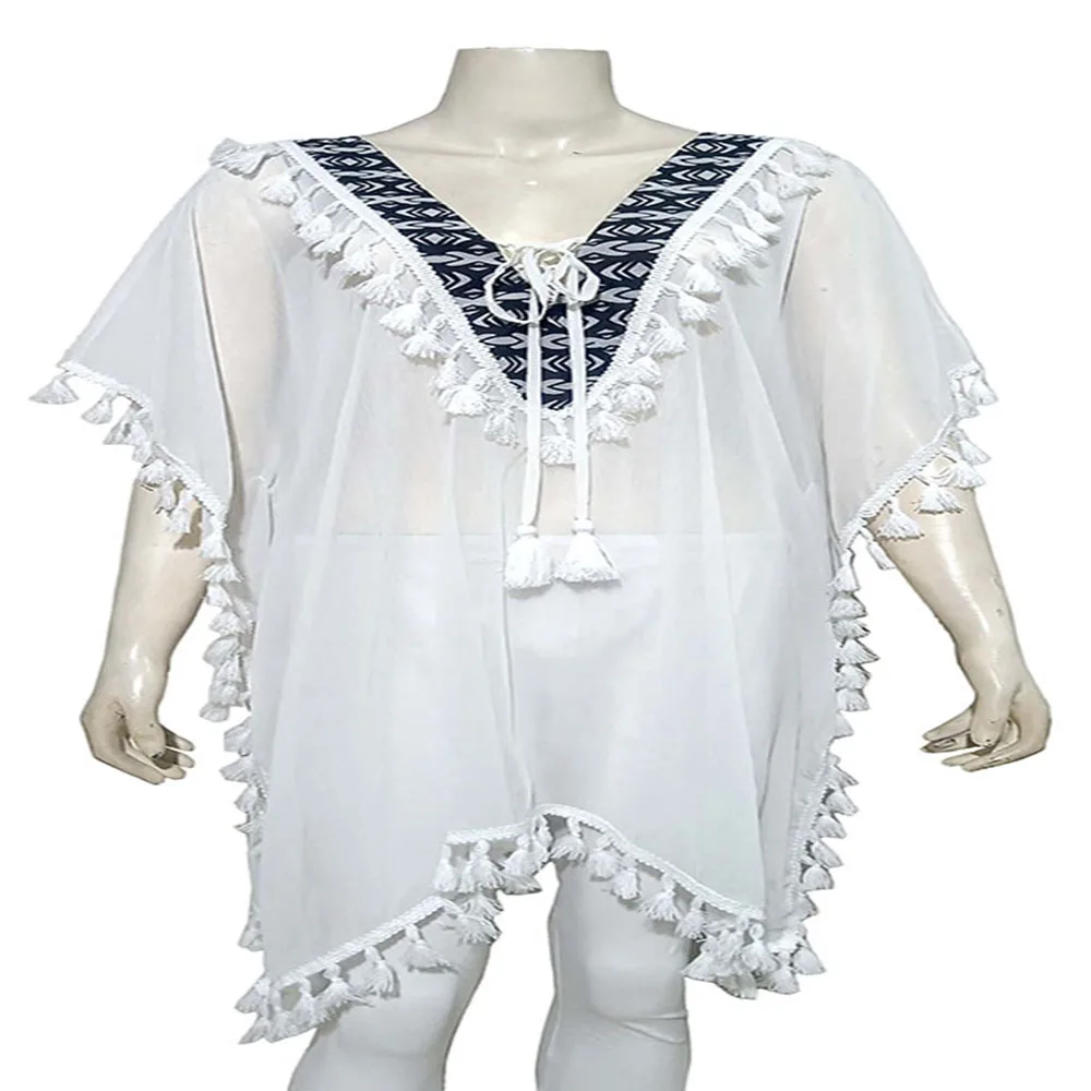 2024 Новая модная женская пляжная одежда кафтан свободного размера шифоновое платье-накидка с цветочным узором однотонный купальник принтом на