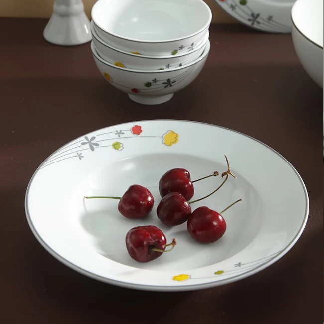 OEM 2022 Unique Flower A04 patterns Porcelain Dinner Set from Long Phuong wholesale tableware porcelain manufacturer