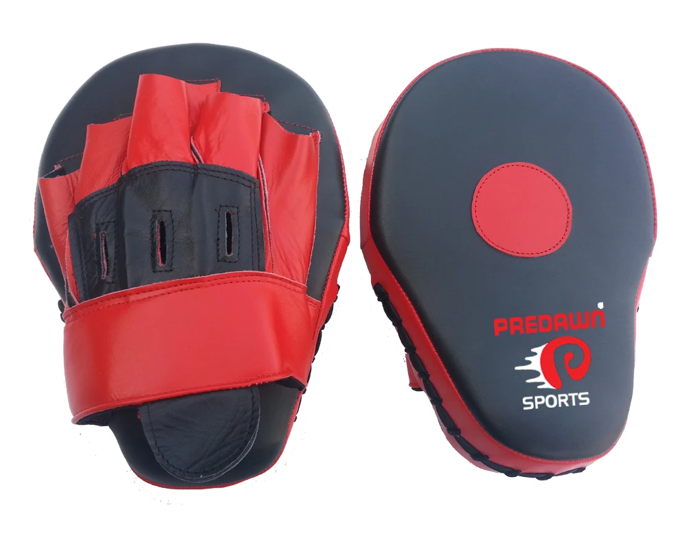 Focus Pads Leather Training Strike Targets for MMA Muay Thai Kickboxing with Soft Hand Grips & Custom Logo Printed Design