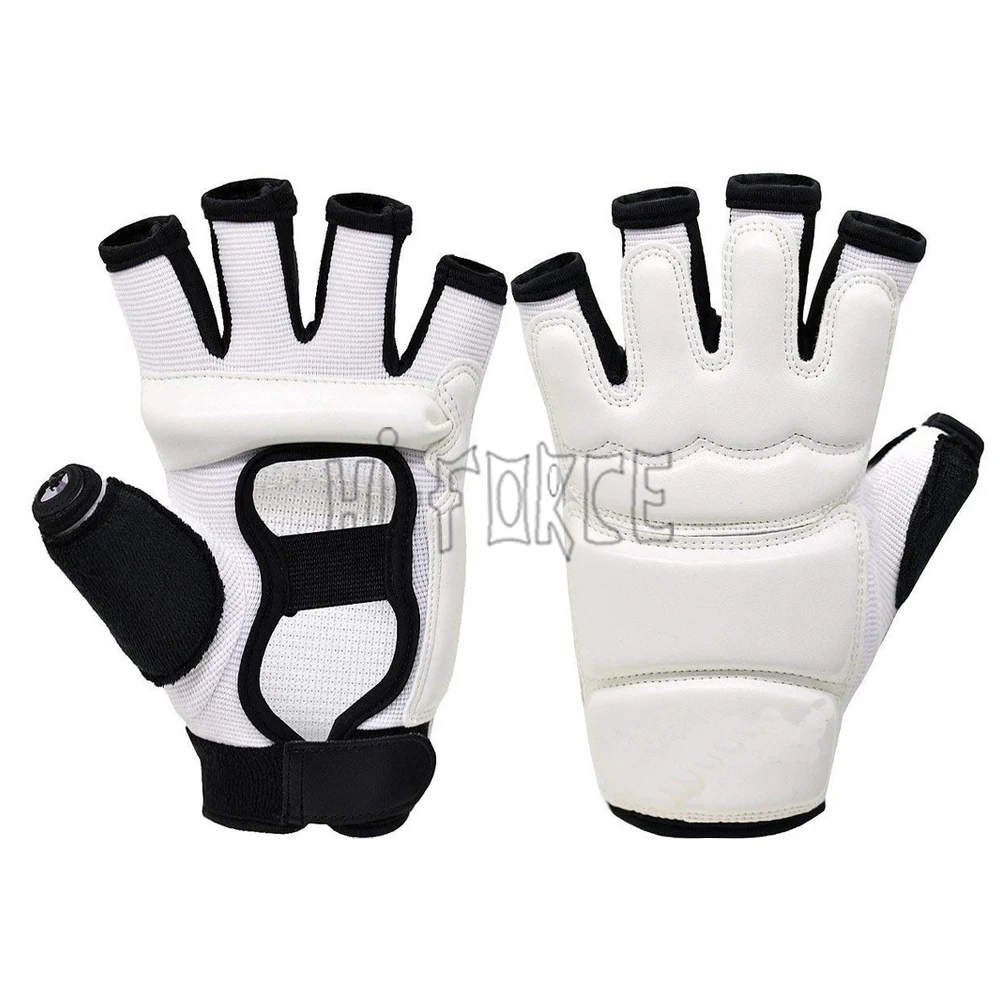Custom Logo Half Finger WT Approved Gloves Taekwondo Hand Pads Competition Mitts TKD Protection