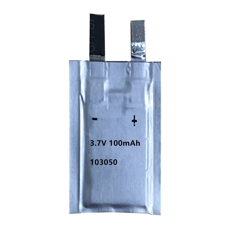 Thin Battery 103050 thin battery 3.7V rechargeable battery 100mAh thickness 1.05mm