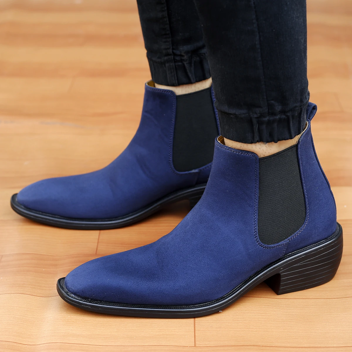 High Fashion Height Increasing Elevator Men`s Chelsea Boots