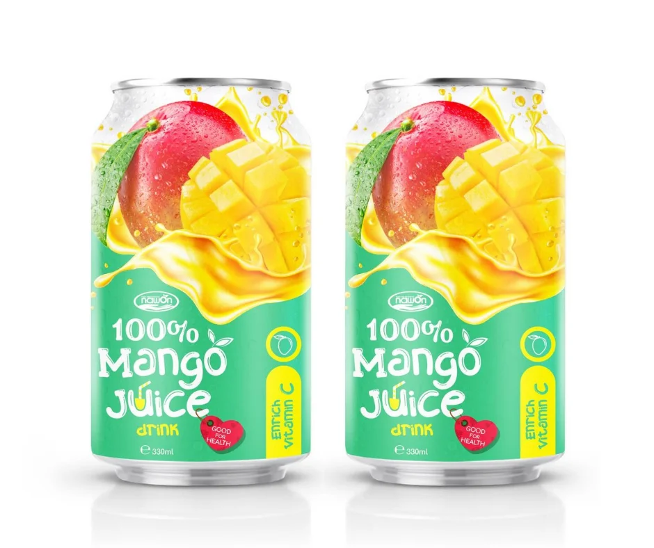 ISO GMP 330ml 100% Healthy Mango Juice 100% Fruit Juice Free Sample Fruit Juice Manufacturer OEM