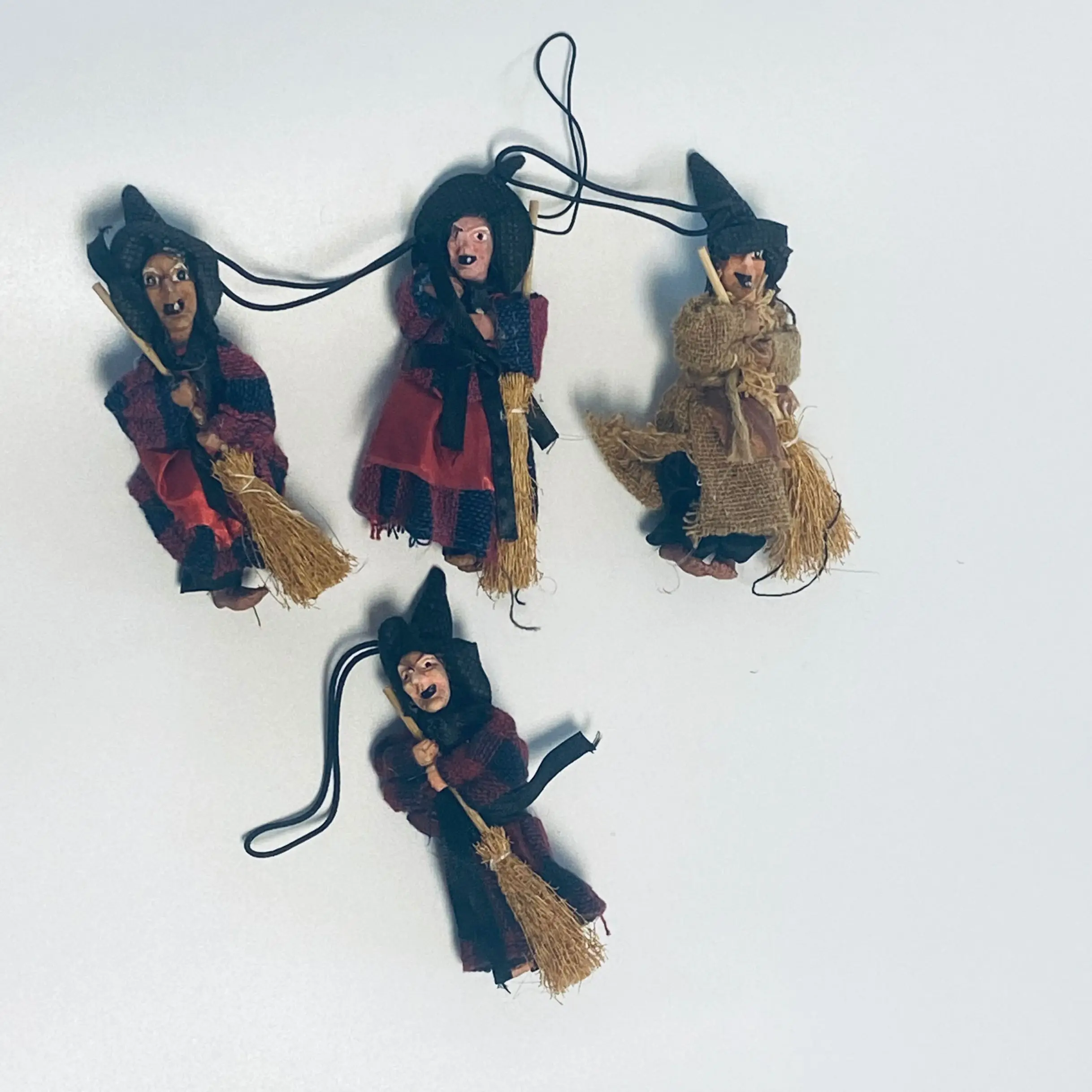 Halloween decoration figurines witch hat doll broom Ornaments