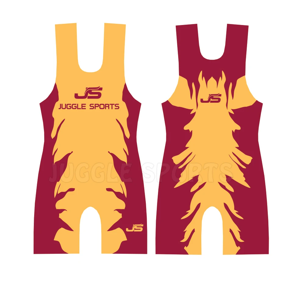 
Custom Sublimated Wresting wear USA wrestling singlet for male performance wrestling uniform 