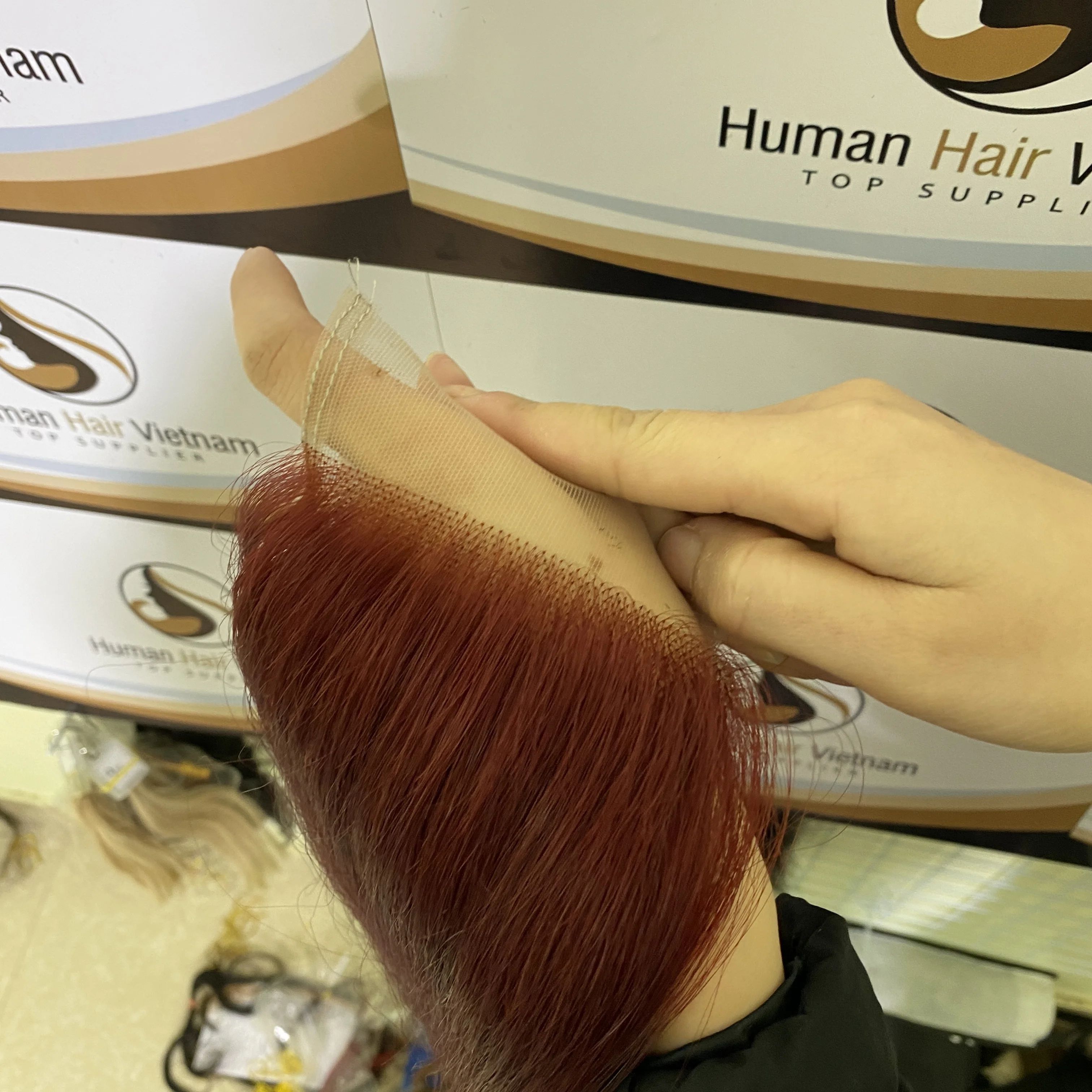 Thin Hairline 4x4 Wine Red Burgundy 99J Transparent HD Swiss Lace Closure Virgin Remy Hair Extension 100% Human Hair Vietnam