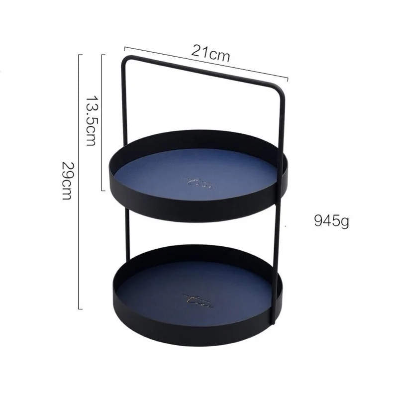 Черный полка 1 2 слоя железный стеллаж для хранения Круглый с ручкой полка рабочего Косметика Коробка для хранения шкаф ванной комнаты по оптовым ценам Индии