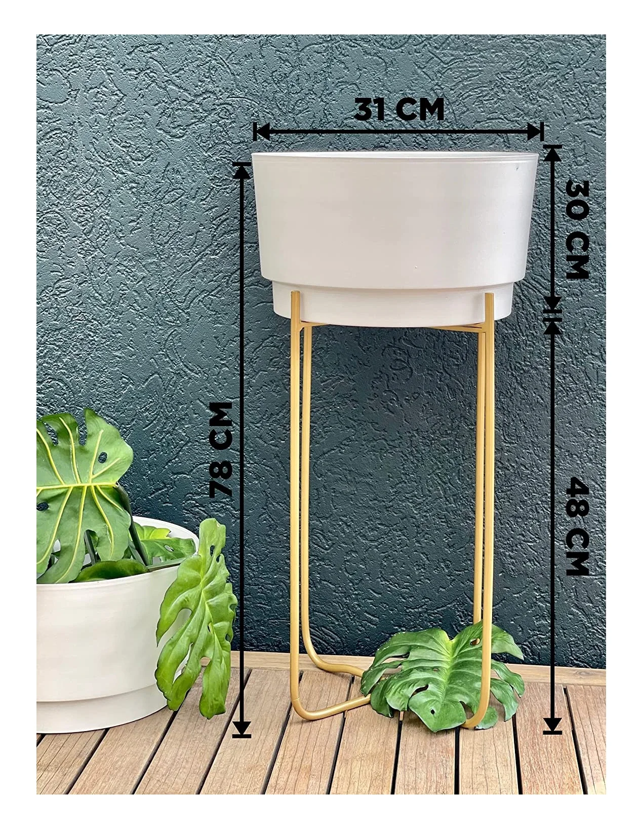 Urban Born Planter Flower Pots for Home Gardening with Plant Stands and Flower Pot for Home Decor Items.