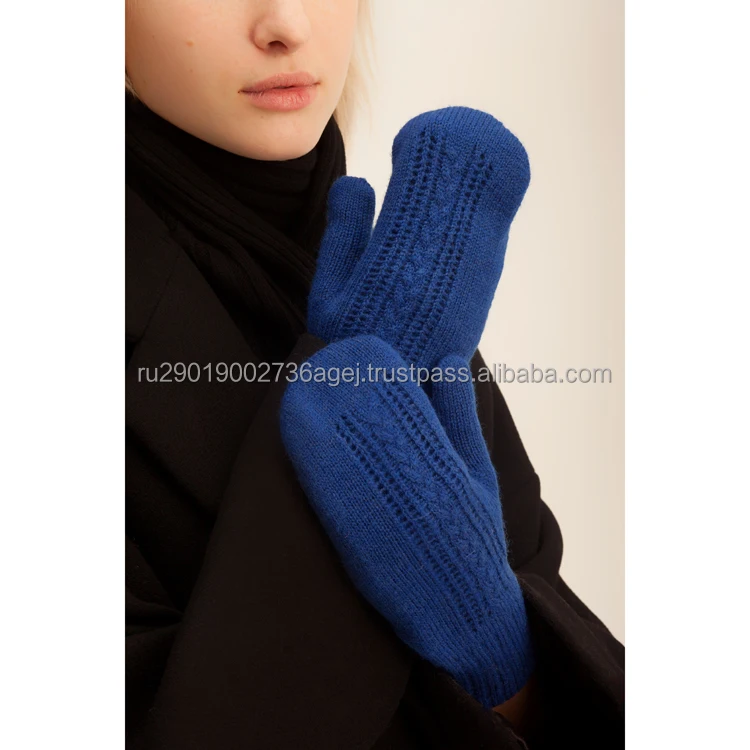 Top quality knitted mittens for winter historical hand crafts of Orenburg from manufacturer down knitwear
