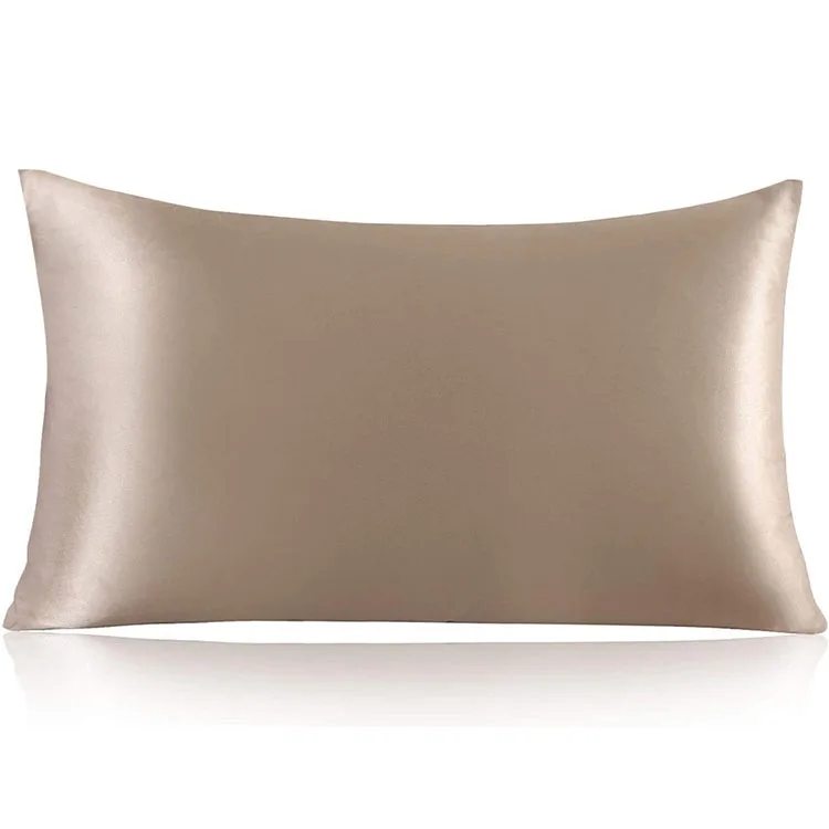 22 mm Organic Custom Embroidered Silk Pillow case 100% Mulberry Pillowcase Summer Cool Solid Colors