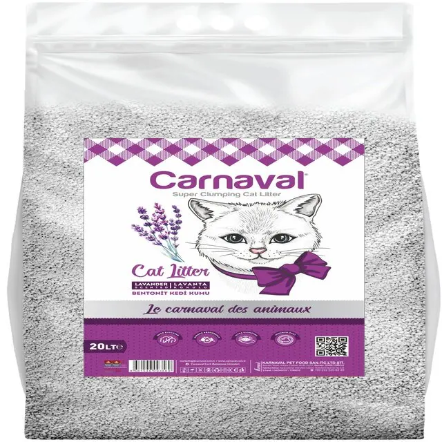 Супер кошачий наполнитель Carnival 20 Лаванда 0 6-2 25 мм
