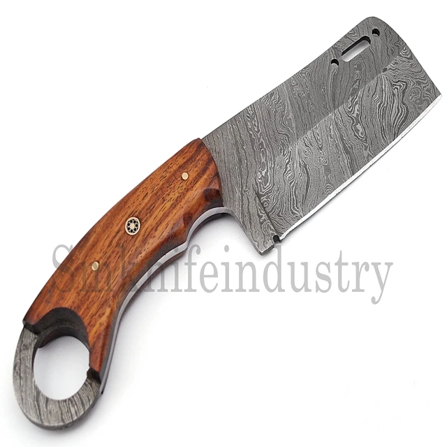 Damascus Chopper Cleaver Knife Custom Handmade Kitchen Chef Butchers Cleaver  (smk1572)