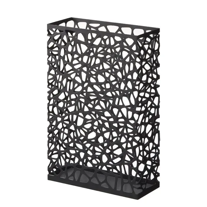 Webbed pattern Rectangular Slim Black Umbrella Stand customized shape and size umbrella stand at affordable price