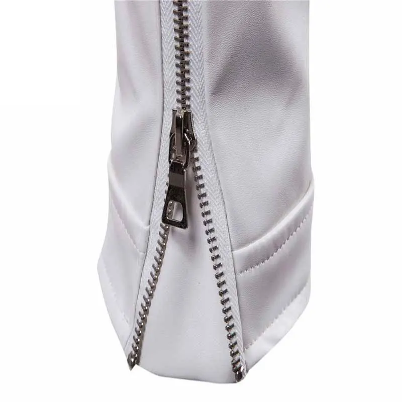 Лидер продаж белая кожаная съемная куртка с капюшоном повседневная одежда на молнии мотоциклетная унисекс уличная ветровка кожаные куртки