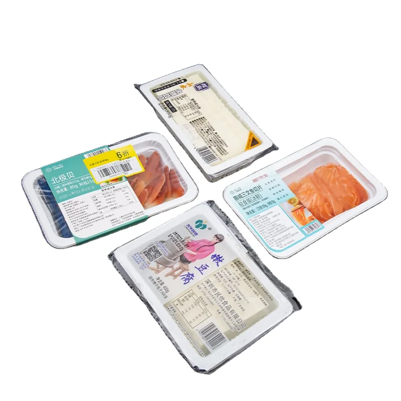 Laminated transparent fresh-keeping food package hot sealing roll films plastic heat seal thermo film sealing machine