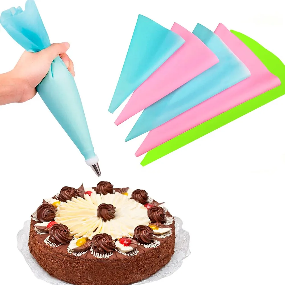 Squeeze Nozzle Cake Baking Decorating Tools Reusable EVA Material Icing  Cream Pastry Piping Silicone Bag