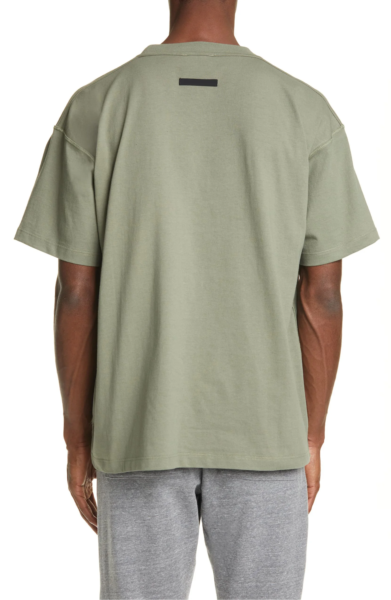 MGOO Combed Cotton Custom Printed Drop Shoulder Oversized Tee Reflective Logo T Shirt