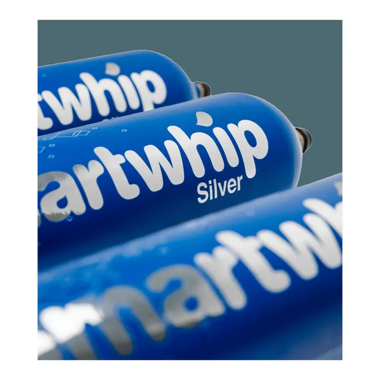 Direct Factory Sale Highest Quality Aluminum Metal Material 615 gram Smartwhip Silver Cream Chargers