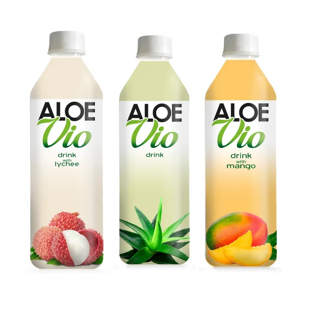 500ml PET bottle OEM Low calorie gluten free Aloe Vera Beverage with Green Tea