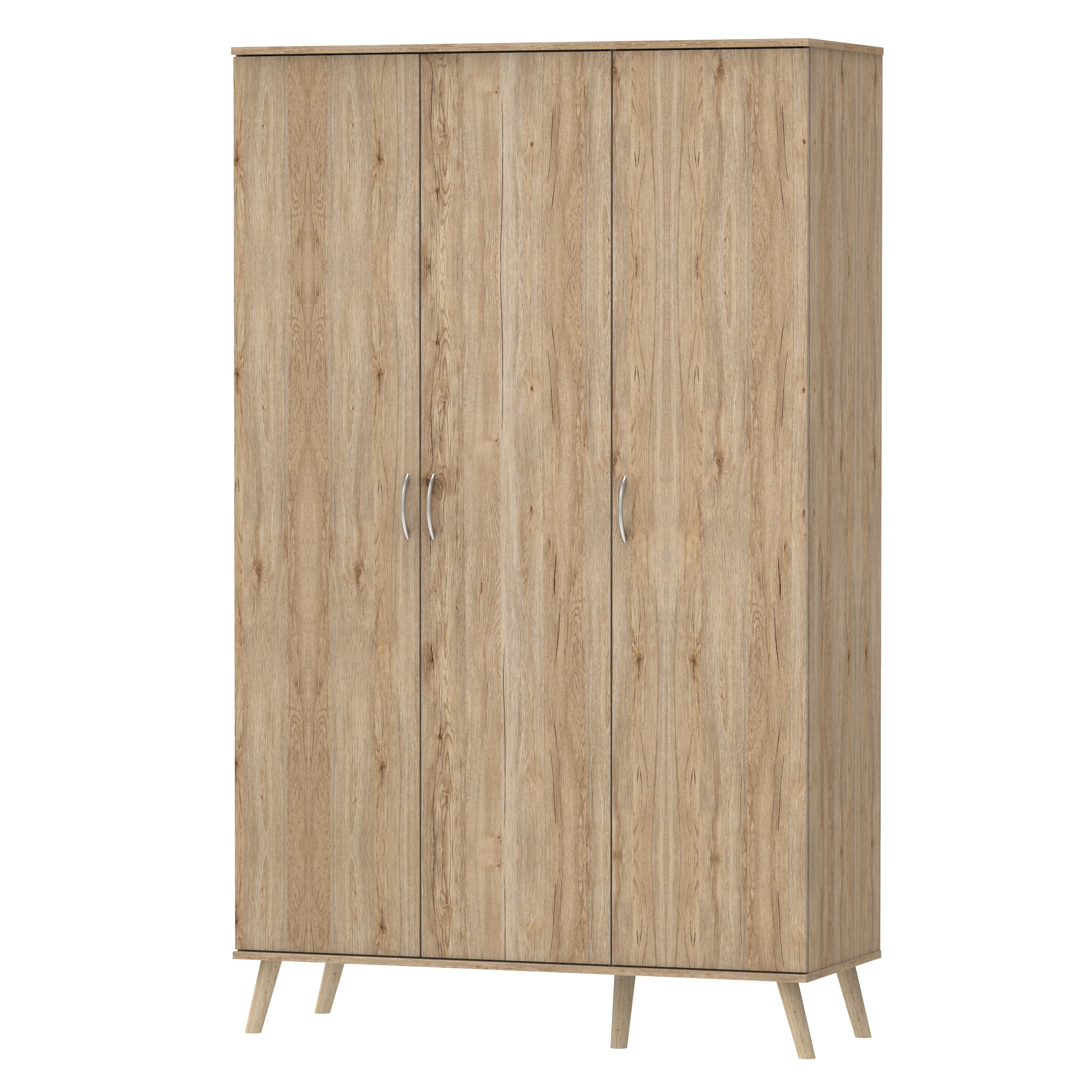 Best-Selling Modern Design Large Hanging Space 3-Door Bedroom wardrobe Multi-Shelves MDF Home Gym Use Malaysia Made Furniture