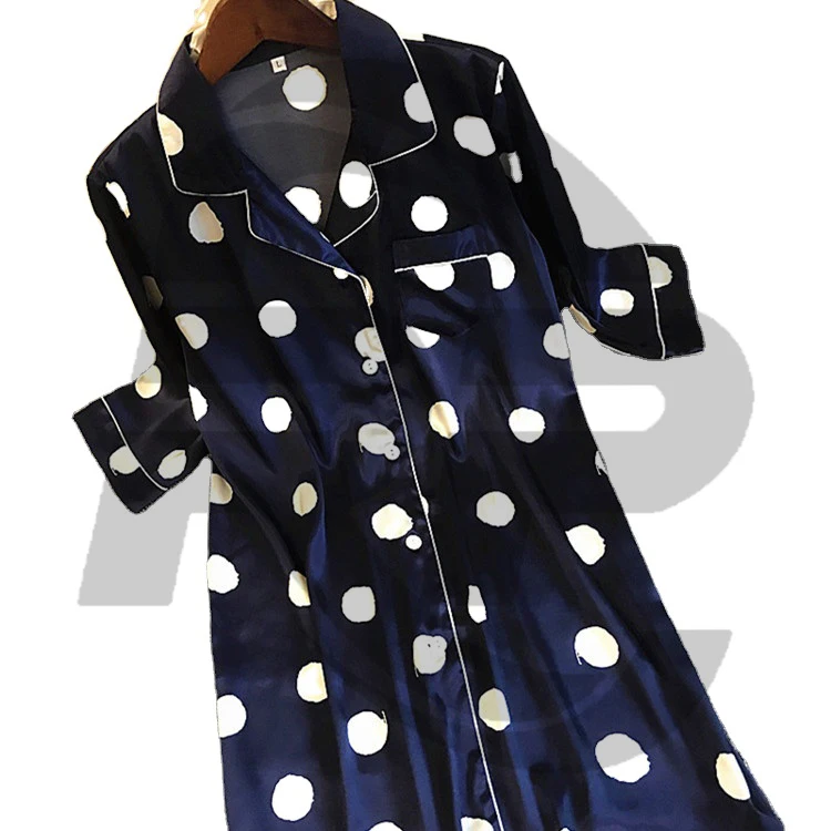 
Милая женская пижама для сна, сексуальная шелковая Атласная Ночная одежда с длинным рукавом 