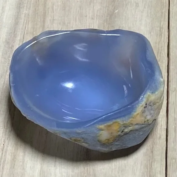 
Wholesale Blue Chalcedony stone bowls natural crystal gemstone agate jade stone cups bowls 