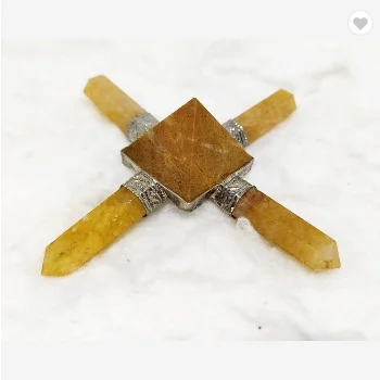 Yellow Aventurine Pyramid Energy Generator